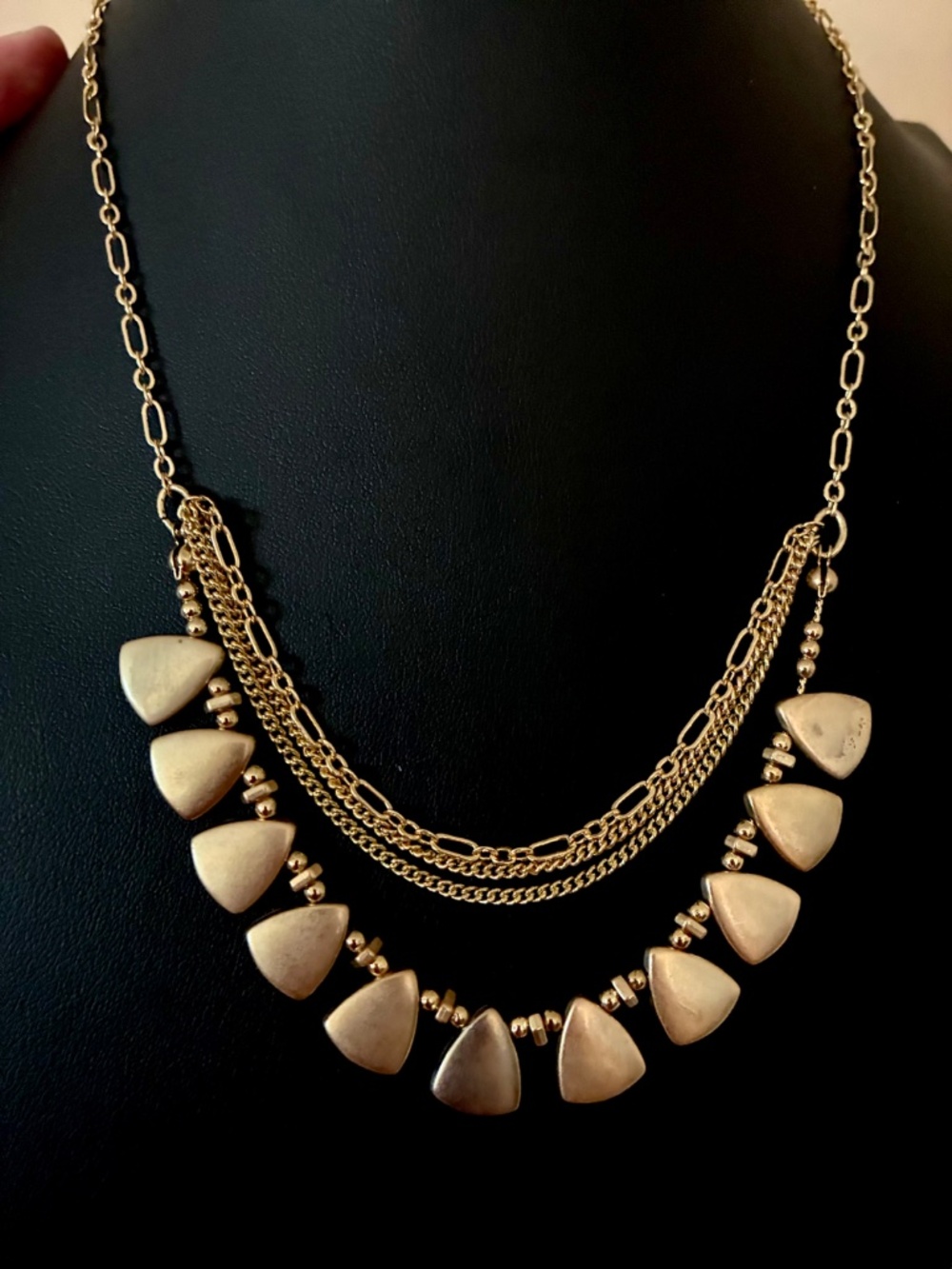 Duo of Unique Gold Tone Necklaces - Picture 3 of 3